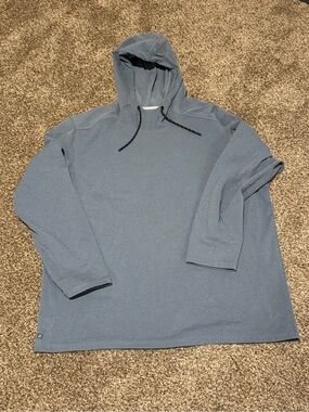 01.ALGO Performance Hooded Pullover Hoodie XXL Blue Quick Dry Stretch